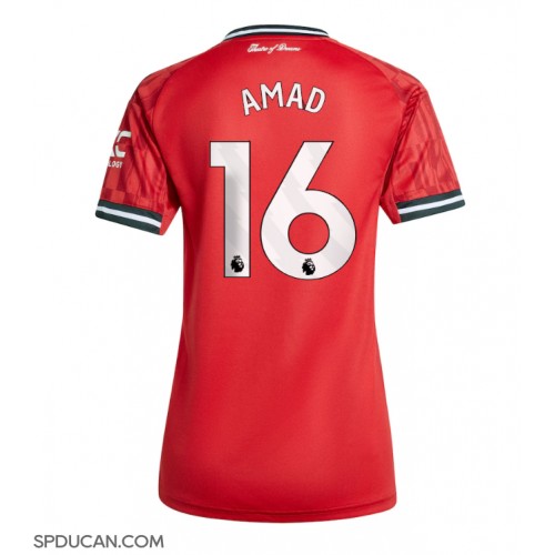 Zenski Nogometni Dres Manchester United Amad Diallo #16 Domaci 2025-26 Kratak Rukav